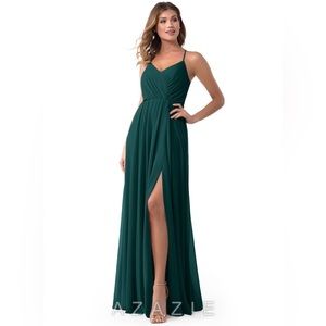 AZAZIE + Darcy Bridesmaid’s Dress + Women’s A-line Formal Dress + Green + Sz 12